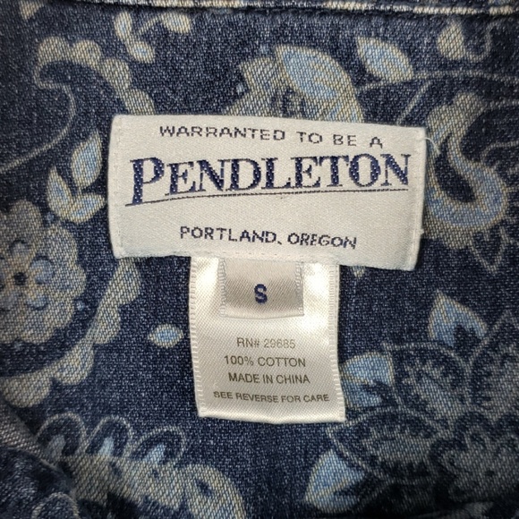 Pendleton Paisley Print Denim Jacket - Picture 2 of 6